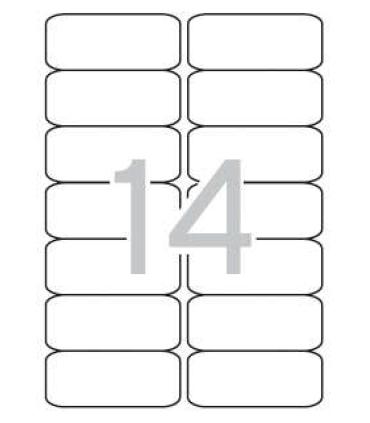 Apli Etiquetas Translucidas Resistentes Intemperie 99.1 x 38.1mm 20 Hojas