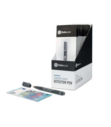 Safescan 30 Expositor de 10 Boligrafos Detectores de Billetes Falsos - Verificacion en 2 Segundos - Tinta con Base de Yodo