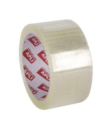 Apli Precinto Acrilico Transparente - PP - Brillante - 48 mm x 66 m 25 ?m Pack de 36