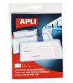 Apli Identificador con Pinza de Plastico para Tarjetas de Visita - Tamaño 90 x 56mm - Ideal para Ferias y Convenciones - Uso en 