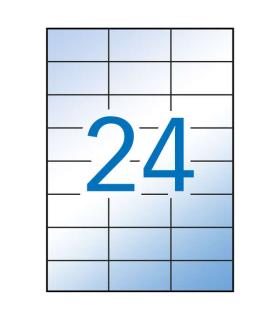 Apli Etiquetas Translucidas Resistentes Intemperie 70.0 x 37.0mm 100 Hojas