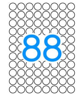 Apli Etiquetas A5 Amarillas Ø 16.0mm 8 Hojas