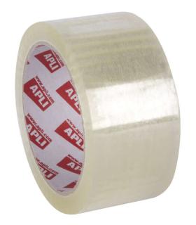 Apli Precinto Premium Pp Solvente Transparente 48mm x 66m - Resistente a la Humedad y al Envejecimiento - Adhesivo de Alta Calid