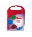 Apli Pack de 8 Imanes Ø 20 mm - Colores Surtidos