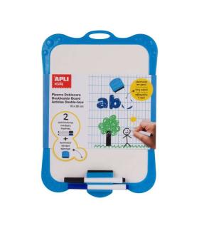Apli Pizarra Blanca Rigida con Borrador y Rotuladores - Tamaño 180 x 280 mm