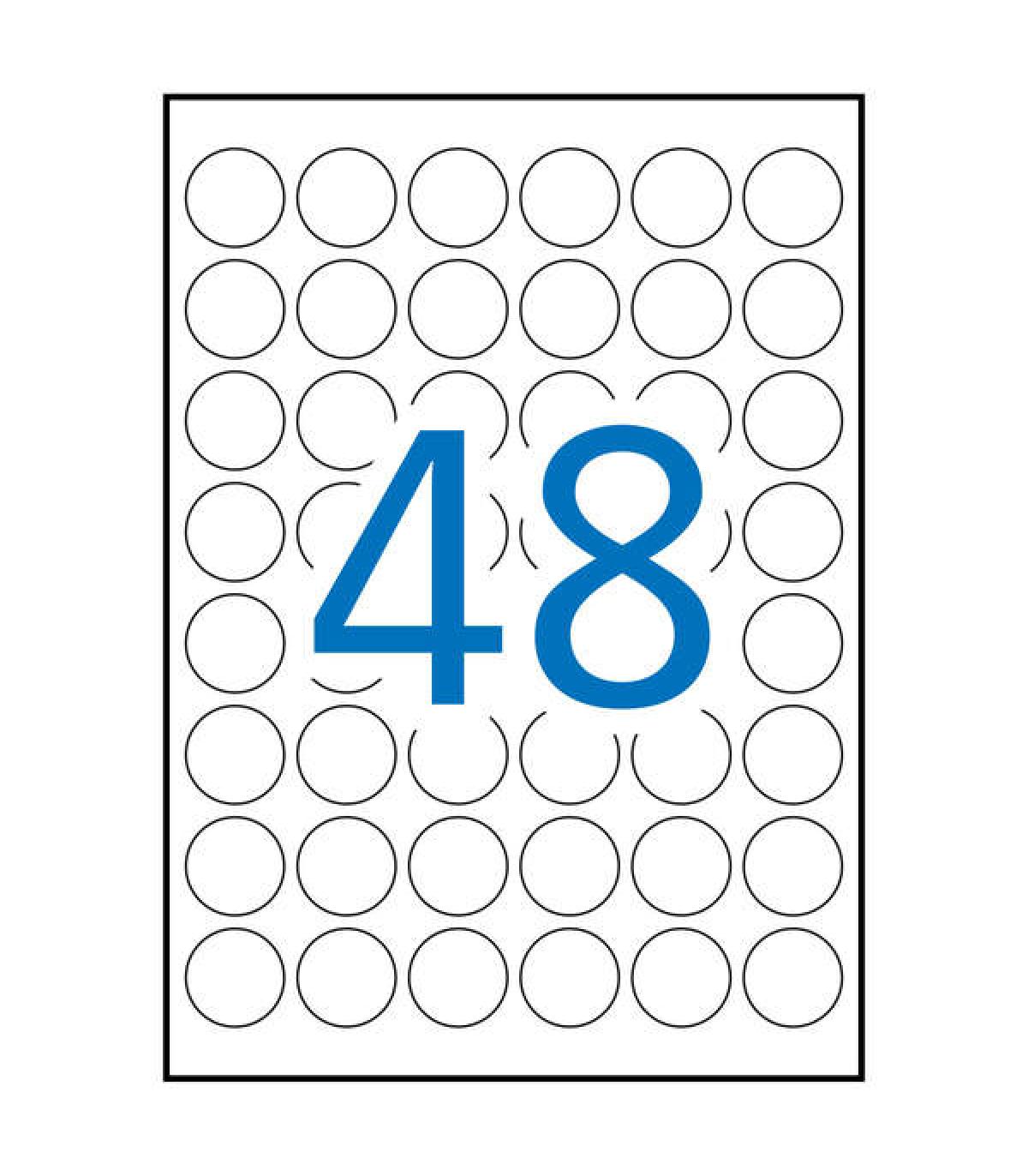 Apli Etiquetas Blancas Permanentes Ø 30.0mm 25 Hojas