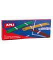 Apli Fasteners de Plastico con Lengüeta - Tamaño 90x12mm - Cierre Compresor - Colores Surtidos - Ideal para Organizar Papel
