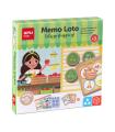 Apli Memo Loto de Madera - Juego de Memoria y Deduccion - Tableros de Madera de 15.5x9.5 cm - Fichas de Madera de Ø 3.2 cm - Bol