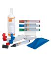 Nobo Kit de Usuario para Pizarra Blanca - Incluye Rotuladores, Borrador, Espray y Paño de Limpieza - Accesorios para Pizarras Bl