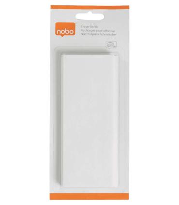 Nobo Pack de 10 Recambios para Borrador Magnetico Nobo 1901433 de Pizarra Blanca