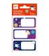 Apli Etiquetas Adhesivas Escolares Planetas - Tamaño 81x36mm - 9 Etiquetas en 3 Hojas - Adhesivo Permanente de Alta Calidad - Di