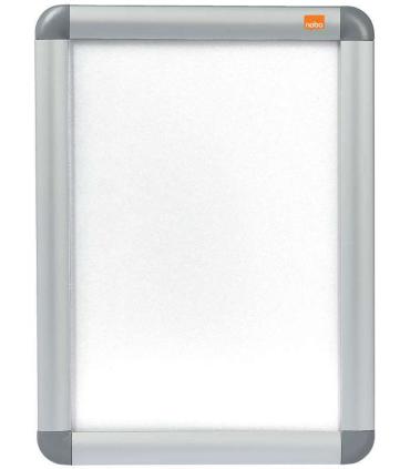 Nobo Marco Publicitario Tamaño A4 con Proteccion de PVC Antirreflectante y Resistente a la Intemperie - Marco de Aluminio Elegan