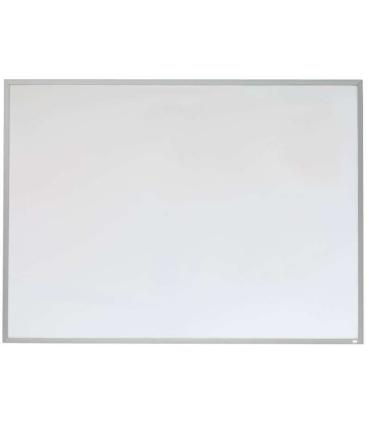 Nobo Pizarra Blanca Magnetica Pequeña con Marco de Aluminio 585x430mm - Borrado en Seco - Almohadillas Adhesivas - Ideal para Of