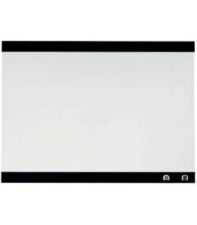 Nobo Pizarra Blanca Magnetica Pequeña con Clip para Notas 430x580mm - Diseño sin Marco - Funciones de Gancho - Color Blanco