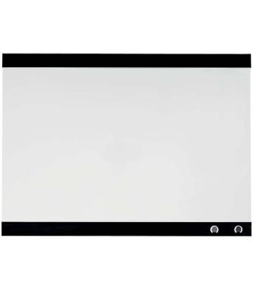 Nobo Pizarra Blanca Magnetica Pequeña con Clip para Notas 430x580mm - Diseño sin Marco - Funciones de Gancho - Color Blanco