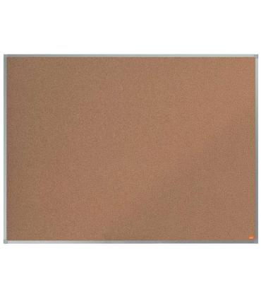 Nobo Essence Tablero de Anuncios de Corcho 1200x900mm - Montaje en Esquinas - Superficie de Corcho - Marco de Aluminio Anodizado