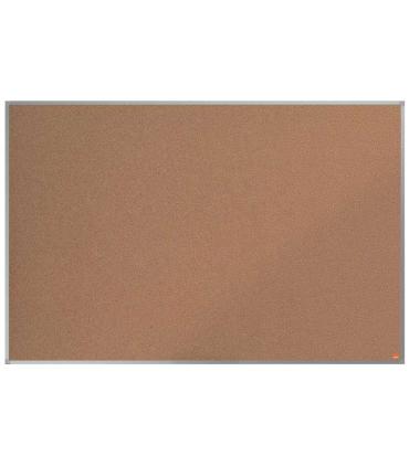 Nobo Essence Tablero de Anuncios de Corcho de 1500x1000mm - Montaje en Esquinas - Superficie Natural - Marco de Aluminio Anodiza