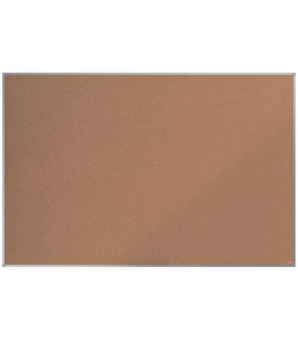 Nobo Tablero Anuncios Corcho Essence 1800x1200mm - Montaje Esquinas - Superficie Corcho - Marco Aluminio Anodizado - Color Natur