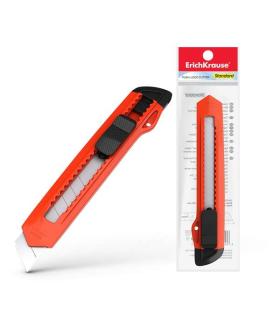 Erichkrause Cuter con Fijador Push-Lock Standard - Sistema de Sujecion de Cuchilla con Seguro de Empuje - Partidor Incorporado..