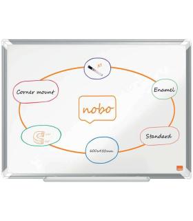 Nobo Premium Plus Pizarra Magnetica de Acero Vitrificado 600x450mm - Montaje en Esquinas - Superficie de Borrado Superior - Colo