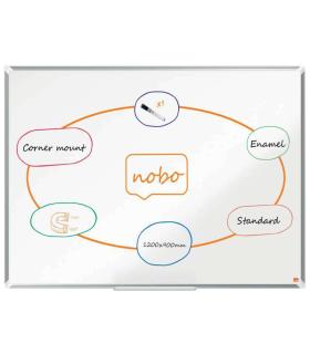 Nobo Premium Plus Pizarra Magnetica de Acero Vitrificado 1200x900mm - Montaje en Esquinas - Superficie de Borrado Superior - Col