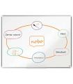 Nobo Premium Plus Pizarra Magnetica de Acero Lacado 1200x900mm - Montaje en Esquinas - Superficie de Borrado Facil - Color Blanc