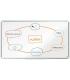 Nobo Premium Plus Pizarra Magnetica de Acero Lacado Panoramica 1220x690mm - Montaje en Esquina - Blanco