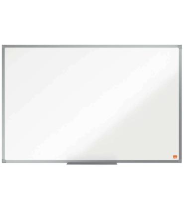 Nobo Essence Pizarra Magnetica de Acero Vitrificado 900x600mm - Montaje en Esquinas - Marco de Aluminio Anodizado - Bandeja..