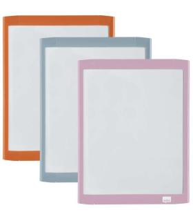 Nobo Mini Pizarra Magnetica con Marco de Color 216x280mm - Varios Colores - Rotulador y Borrador Incluidos - Almohadillas Adhesi