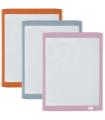 Nobo Mini Pizarra Magnetica con Marco de Color 216x280mm - Varios Colores - Rotulador y Borrador Incluidos - Almohadillas Adhesi