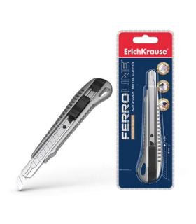Erichkrause Cuter Metalico con Fijador Automatico - Sistema de Retencion de Cuchilla Autobloqueo - Partidor Incorporado - Color.