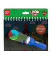 Apli Look & Find Dinosaurios Bloc de 6 Laminas para Buscar Objetos con Linterna Magica