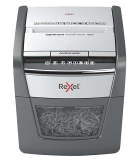 Rexel Optimum AutoFeed 45X Destructora Automatica de Corte en Particulas- 20L - Alimentacion Automatica 45 hojas - Ranura Manual