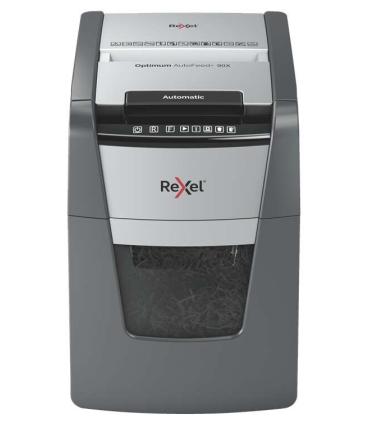 Rexel Optimum AutoFeed 90X Destructora Automatica de Corte en Particulas - 35L - Alimentacion Automatica 90 hojas - Ranura Manua