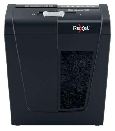 Rexel Secure S5 Destructora de Papel Manual Corte en Tiras - Destruye hasta 5 Hojas - 10L