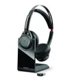 Plantronics Voyager Focus UC B825 Auriculares con Microfono Bluetooth 4.0 - Alcance hasta 30m - Autonomia hasta 12h - Base de Ca