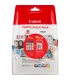 Canon CLI581XL Pack de 4 Cartuchos de Tinta Originales - 50 Hojas de Papel Fotografico - 2052C004