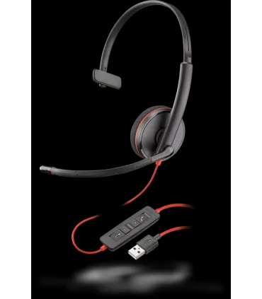 Plantronics Blackwire C3210 USB-A Auricular Monoaural con Microfono - Almohadilla Acolchada - Controles en Cable