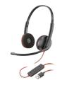 Plantronics Blackwire C3220 USB-A Auriculares con Microfono - Almohadillas Acolchadas - Controles en Cable - Color Negro