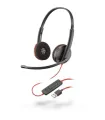 Plantronics Blackwire C3220 USB-A Auriculares con Microfono - Almohadillas Acolchadas - Controles en Cable - Color Negro