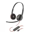 Plantronics Blackwire C3220 USB-C Auriculares con Microfono - Almohadillas Acolchadas - Controles en Cable - Color Negro