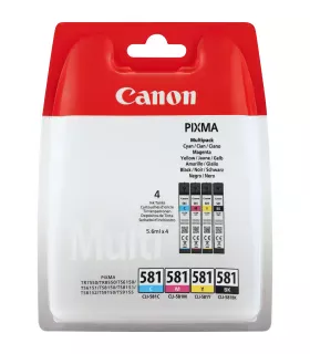 Canon CLI581 Pack de 4 Cartuchos de Tinta Originales - 2103C004