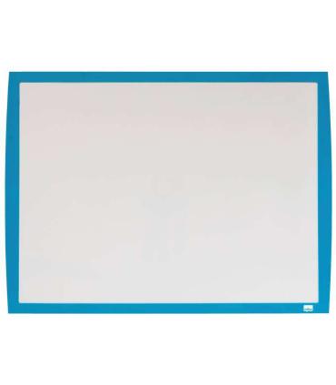 Nobo Pizarra Blanca Magnetica Pequeña 585x430 - Marco de Colores Vibrantes - Accesorios de Pizarra a Juego - Azul