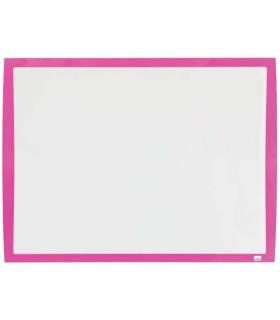 Nobo Pizarra Blanca Magnetica Pequeña 585x430 - Colores Vibrantes - Accesorios Incluidos - Fucsia