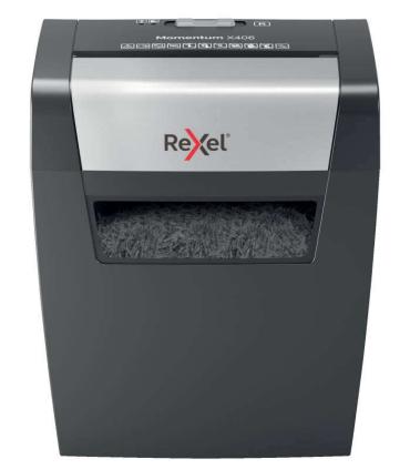Rexel Destructora Papel Momentum x406 - P4, Corte Confeti 4x30mm - Funcionamiento Ininterrumpido 3 Minutos - Papelera 15L - Negr