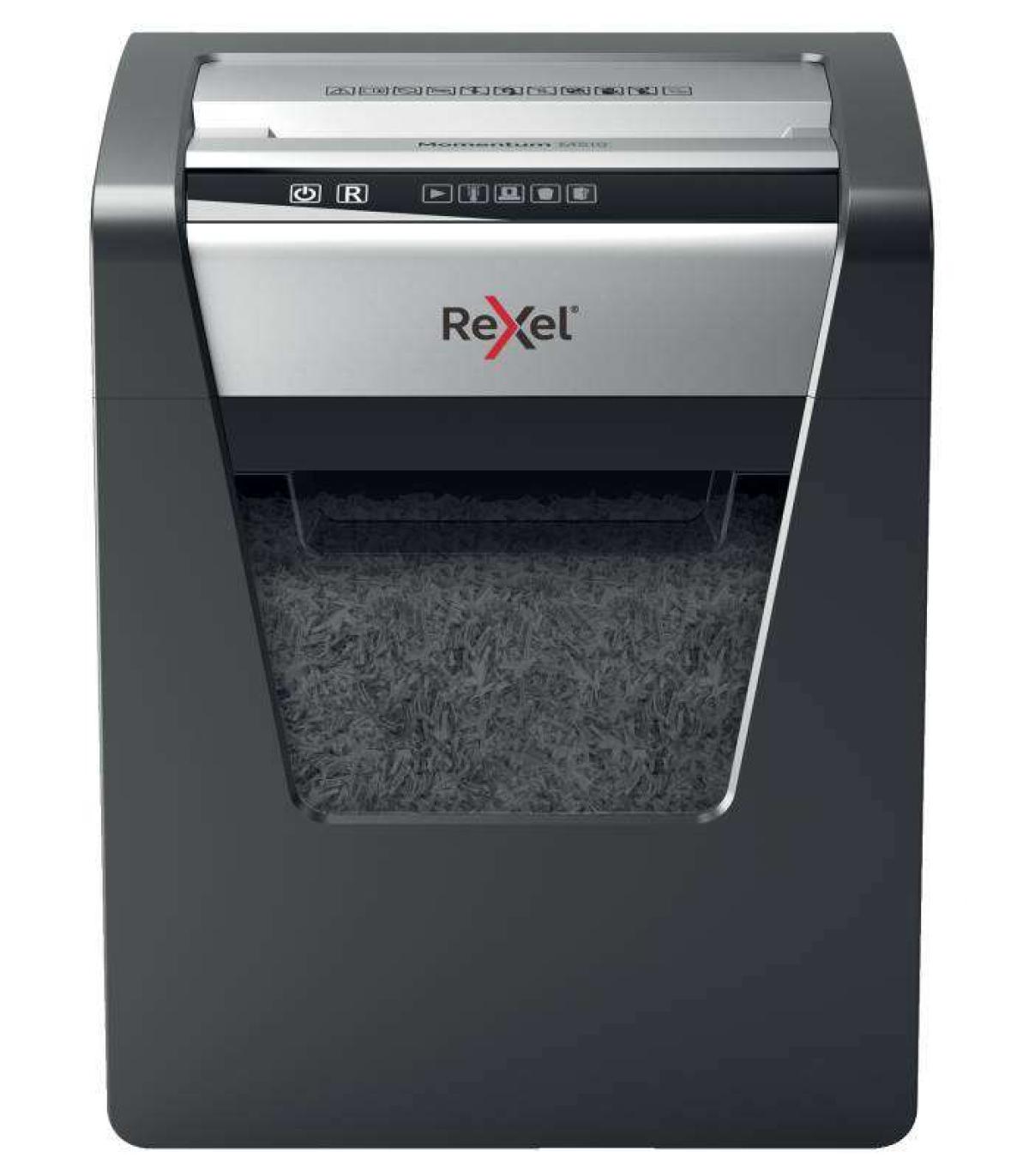 Rexel Momentum M510 Destructora de Papel - Micro Corte 2x15mm - Potencia de 2 Horas - Tecnologia Antiatasco - Negro