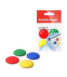 Erichkrause Pack de 8 Imanes - Fijacion de Informacion en Pizarra y Superficies Metalicas - 3cm