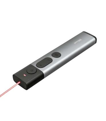 Trust Kazun Presentador Laser Inalambrico - 4 Botones - Radio de Accion 30m - Laser Color Rojo - Aluminio
