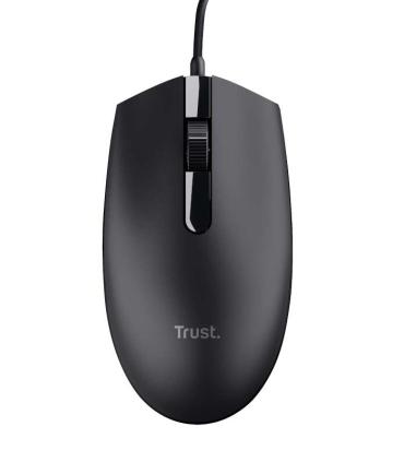 Trust Basi Raton USB 1200dpi - 3 Botones - Uso Ambidiestro - Cable de 1.60m - Color Negro