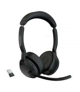 Jabra Evolve2 55 MS Stereo Auriculares con Microfono Bluetooth - Cancelacion de Ruido - Autonomia hasta 18h - Diadema Ajustable.